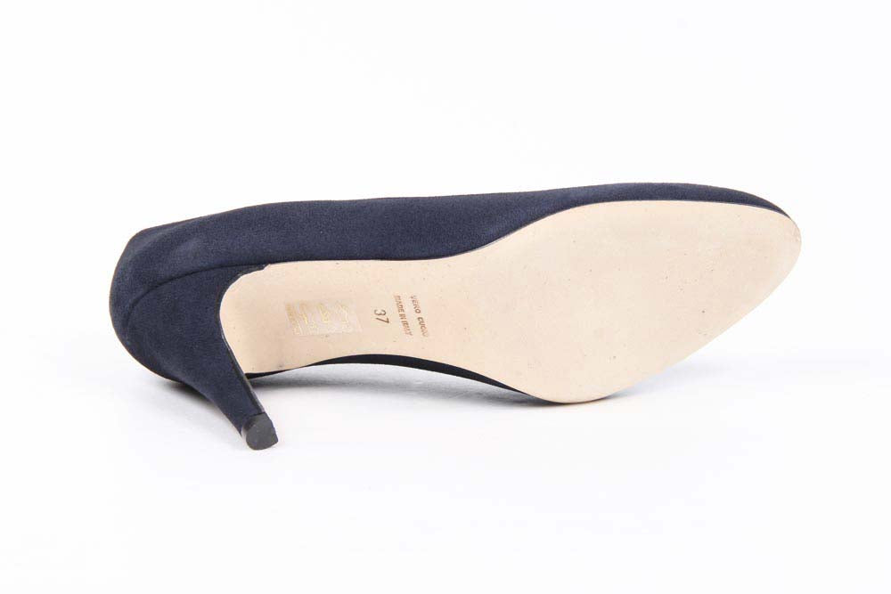 Zapatos de salón para mujer V 1969 Italia 4665 GAE PE CAM15BL CAMOSCIO BLU