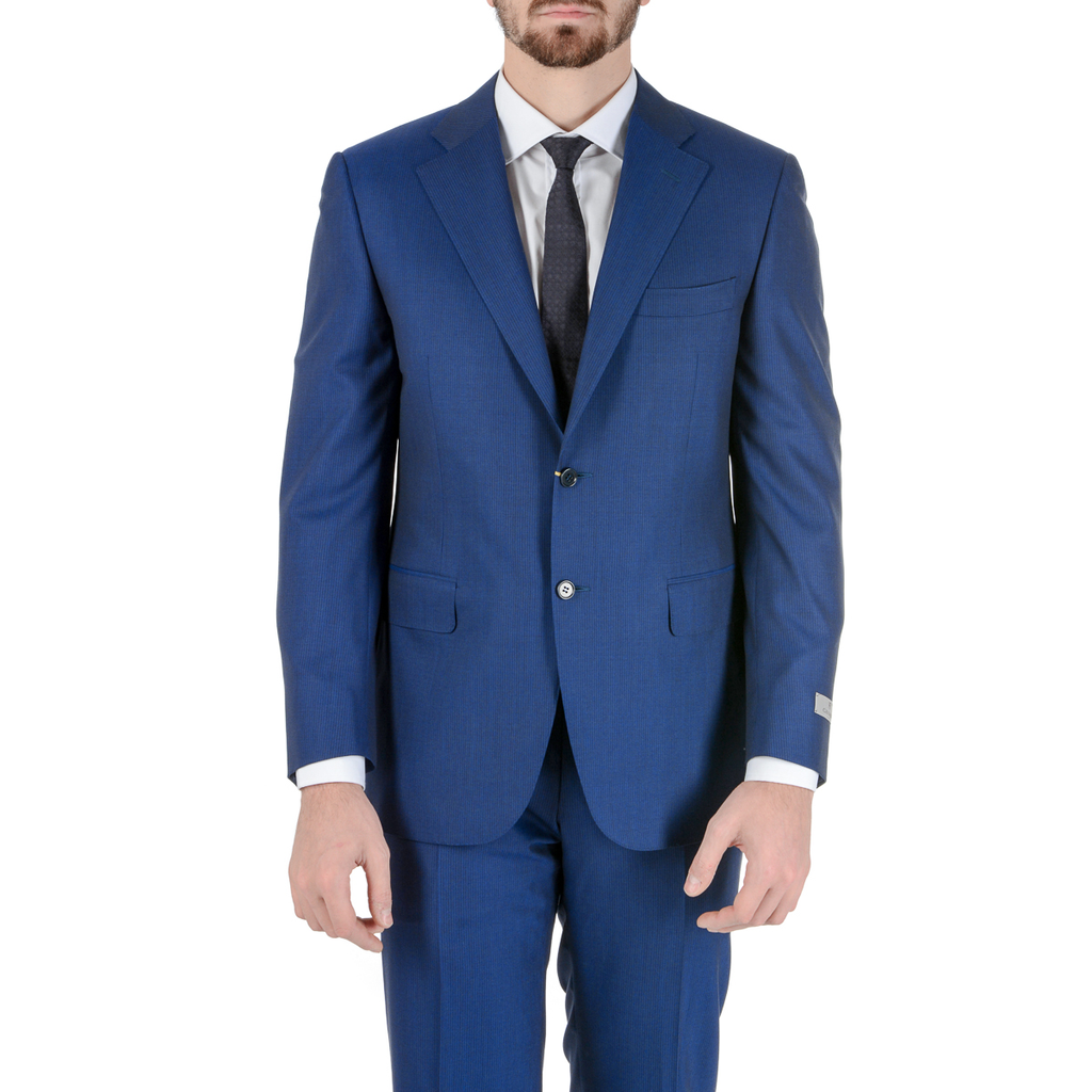 Canali Mens Suit Long Sleeves Blue