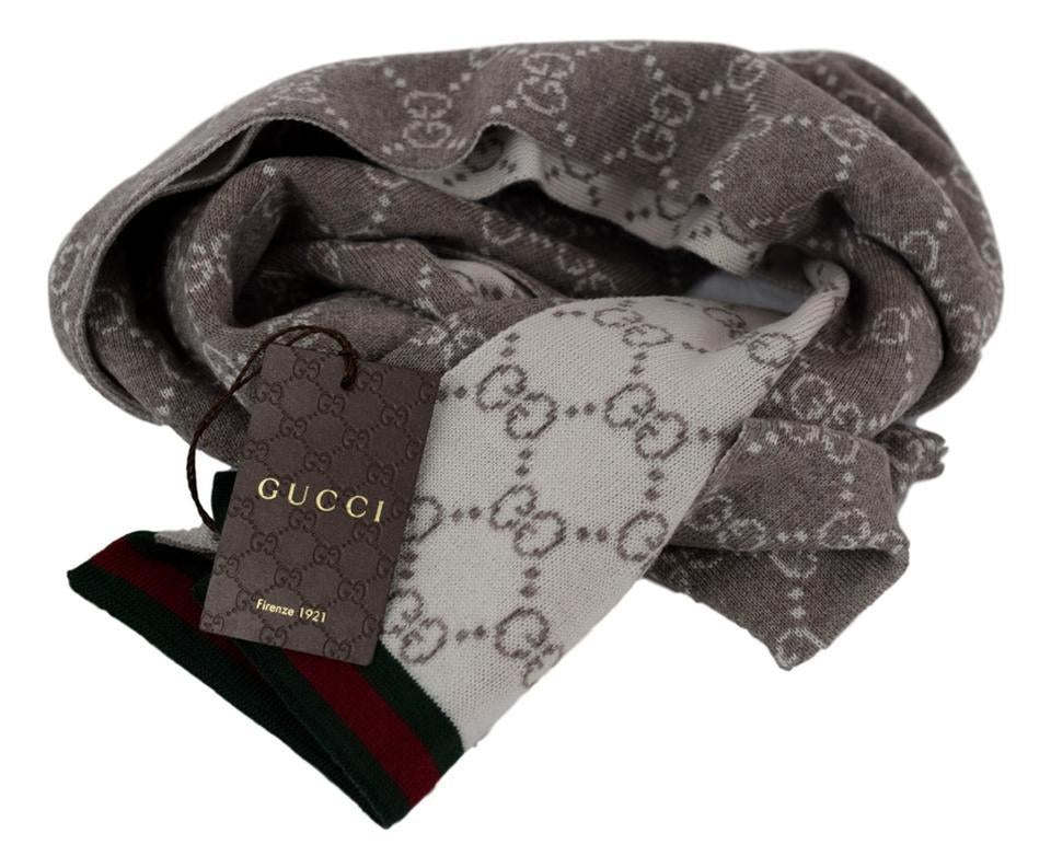 Bufanda Gucci para hombre 23x180 marrón
