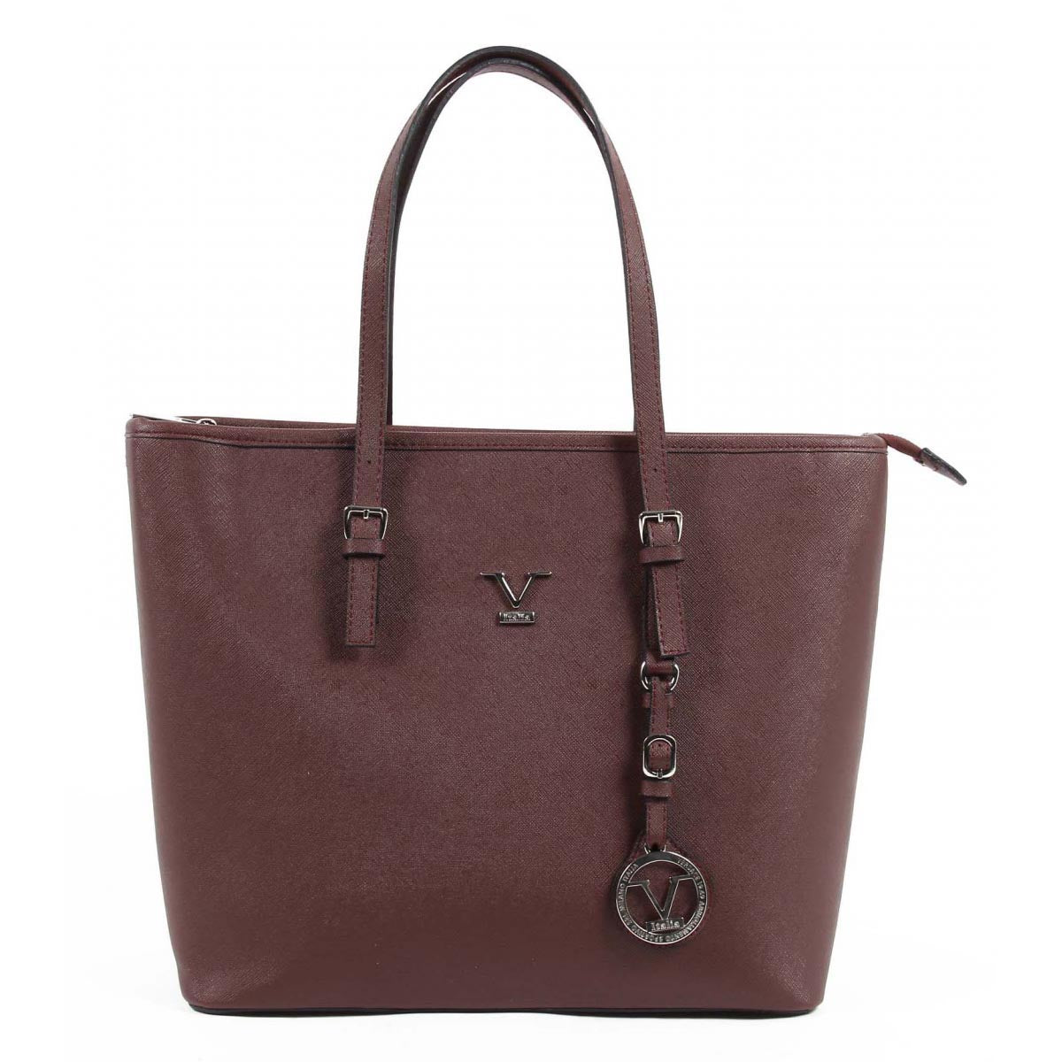 Bolso de mano para mujer V 1969 Italia VE010 ROJO CLARET