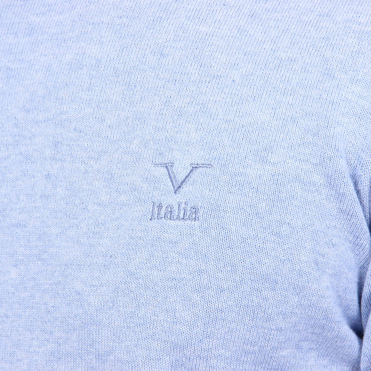 Suéter V 1969 Italia para hombre, manga larga, cuello redondo