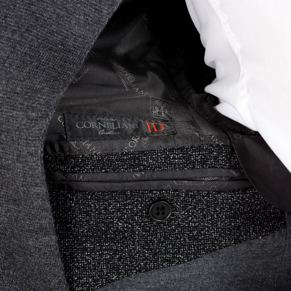 Corneliani Mens Jacket Long Sleeves Dark Grey
