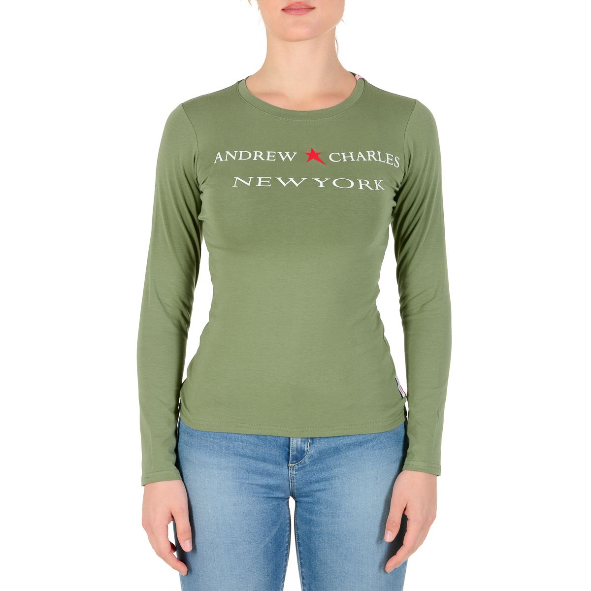 Camiseta de manga larga para mujer Andrew Charles By Andy Hilfiger TS602 031002 FENIX GREEN 003