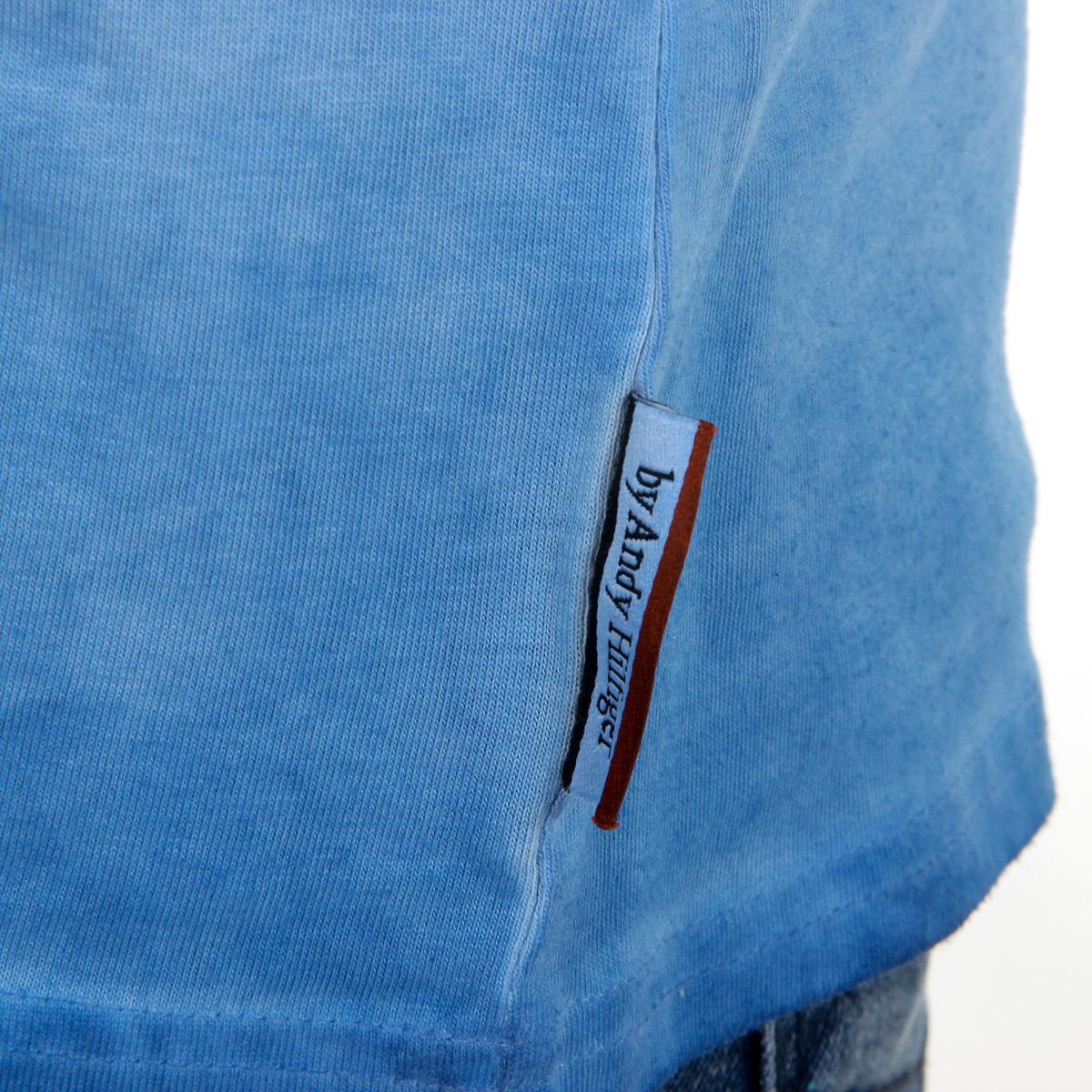 Camiseta Andrew Charles para hombre, manga corta, cuello en V, azul claro, KOFI