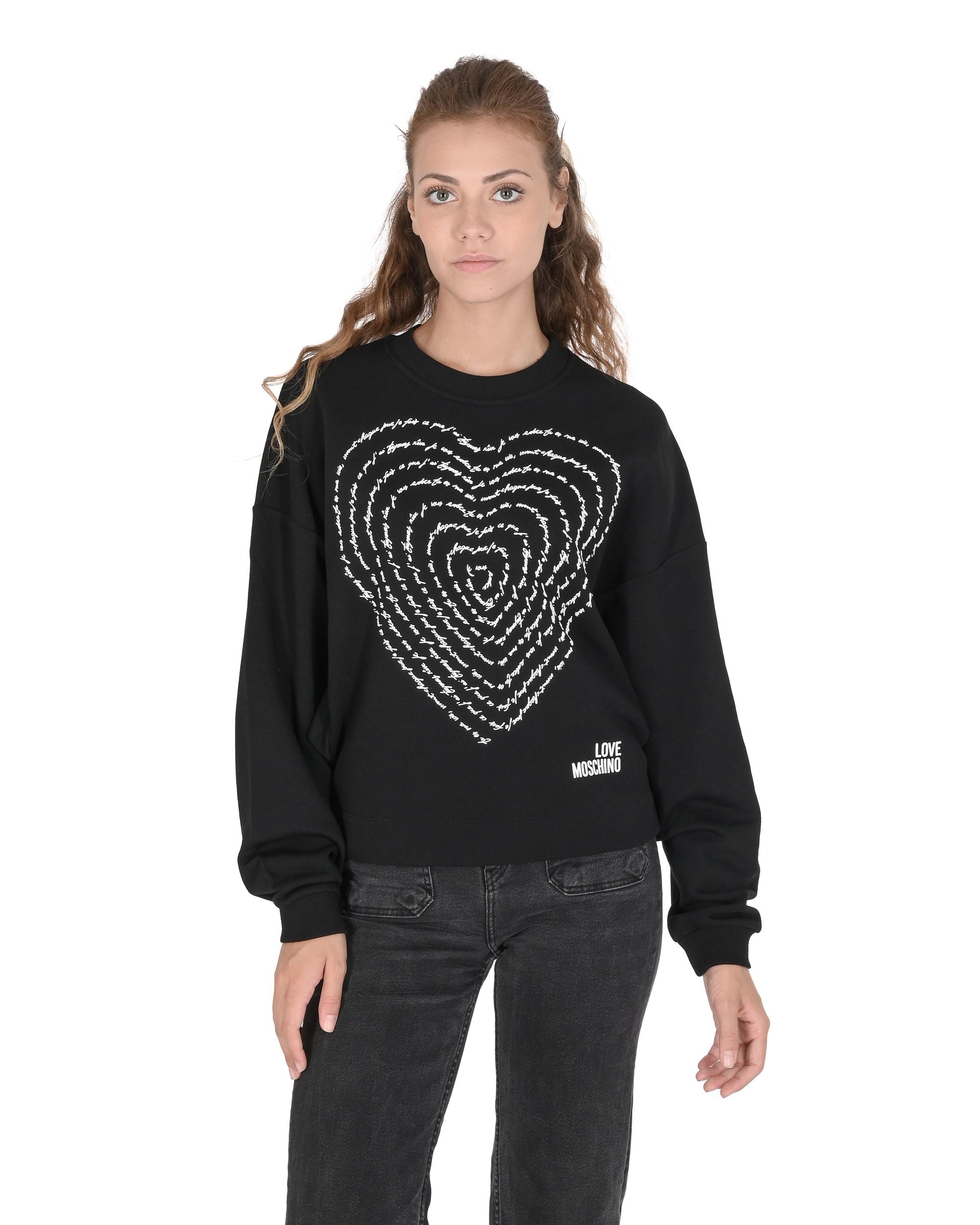 Sudadera Love Moschino para mujer W 6 431 02 M 4055 C74 NEGRO