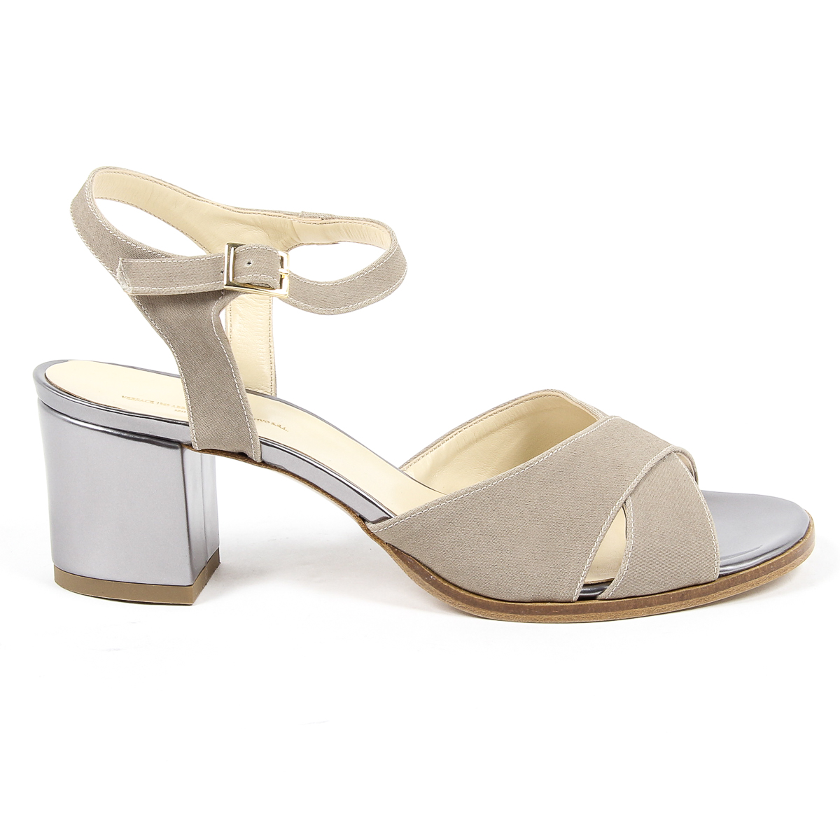 V 1969 Italia Sandalia de tira al tobillo para mujer Beige VERA