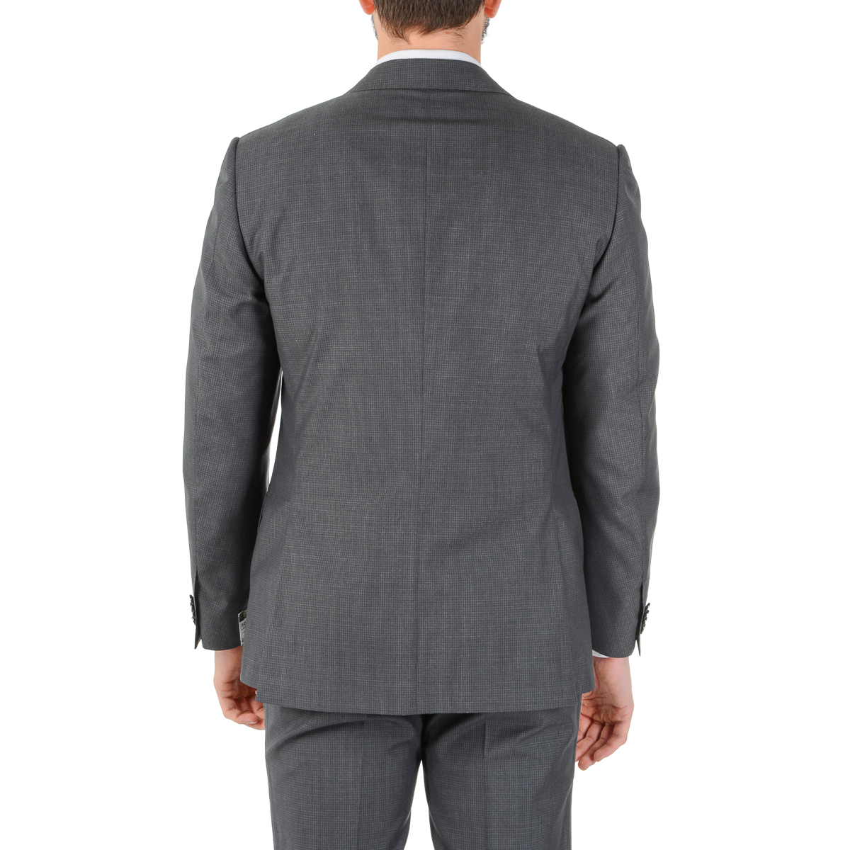 Corneliani Mens Suit Long Sleeves Dark Grey Super 130's