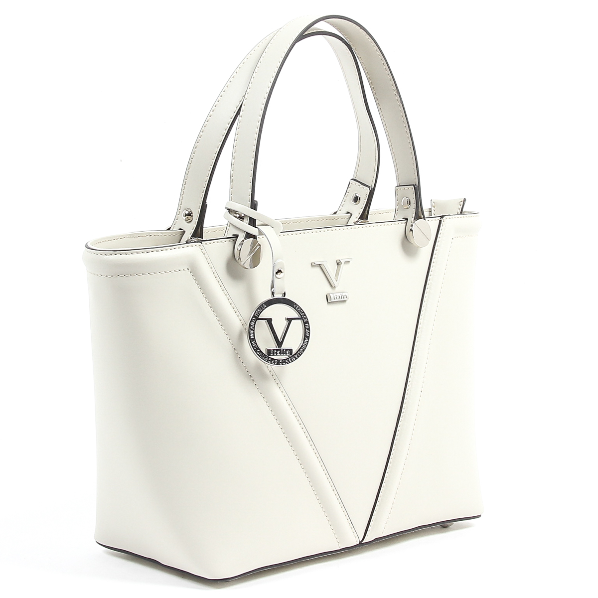 Bolso de mano para mujer V 1969 Italia V008-S RUGA CREMA