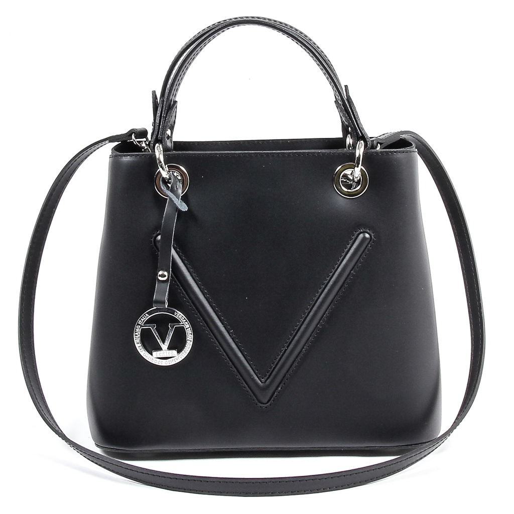 Bolso de mano para mujer V 1969 Italia V004-S RUGA NERO