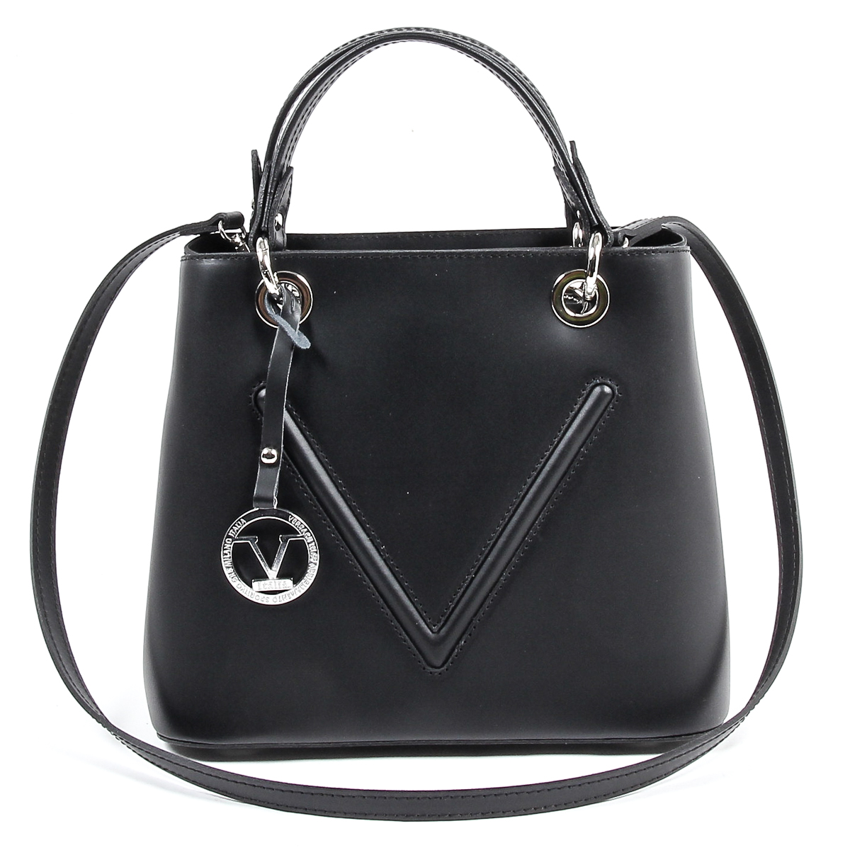 Bolso de mano para mujer V 1969 Italia V004-S RUGA NERO