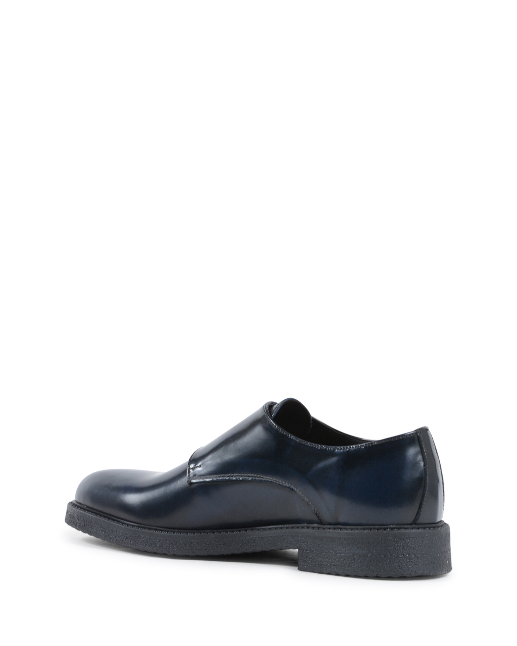 19V69 Italia Zapato de hombre con doble hebilla azul 1210 G ABRASIVATO AZUL