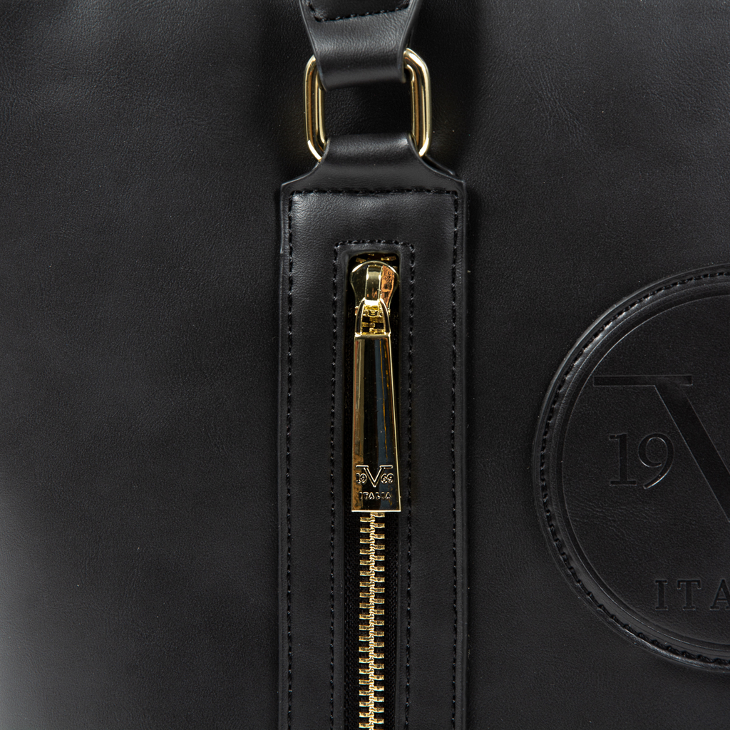Bolso de mano para mujer V 1969 Italia AGATA negro