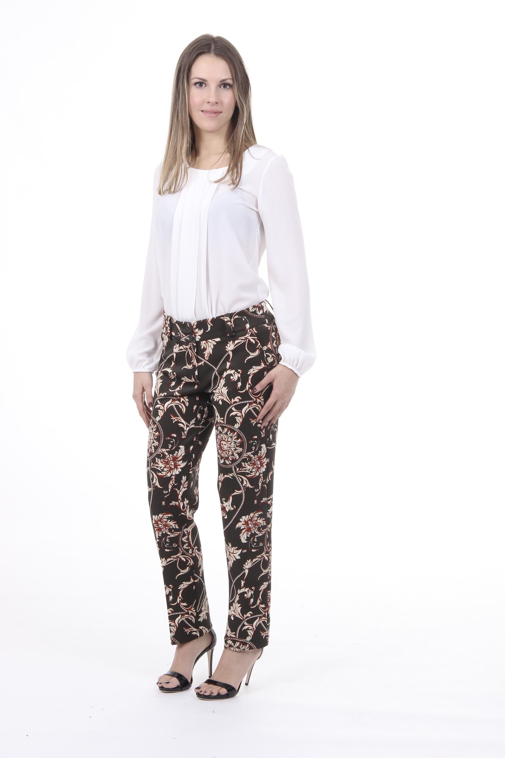Pantalones de mujer V 1969 Italia PANTALONE CAPRI TESS. SCUBA CREPE FANT. 301