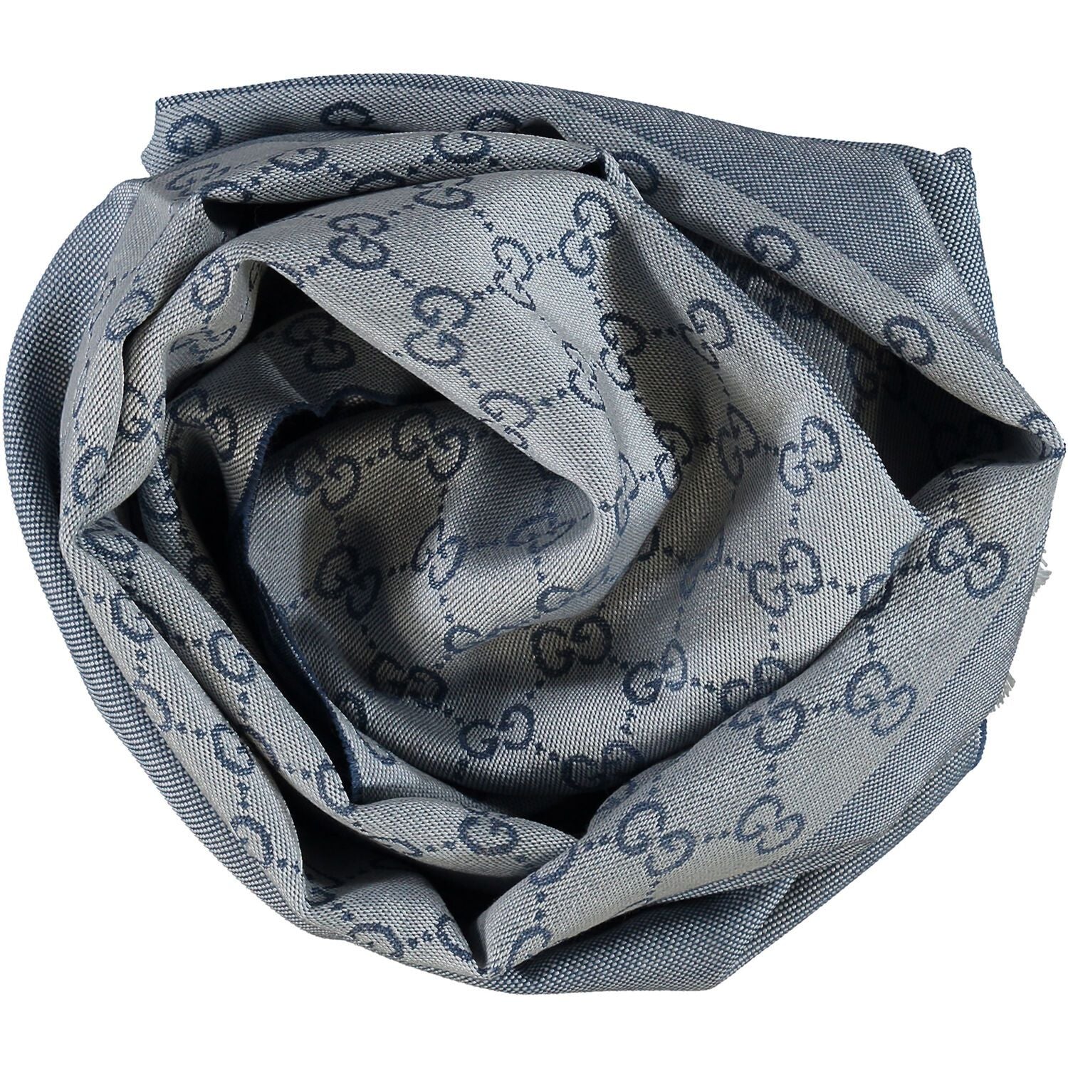 Bufanda Gucci para hombre 40x180 azul claro