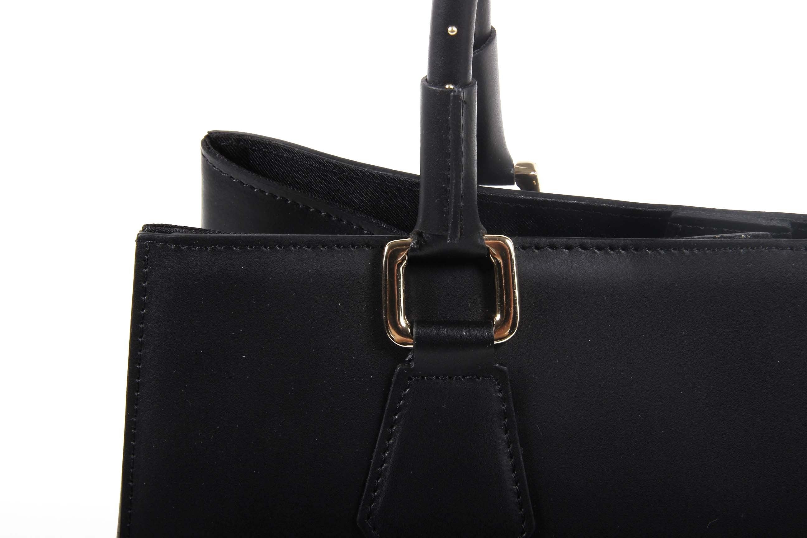 Bolso de mano para mujer V 1969 Italia G550-52 RUGA NERO