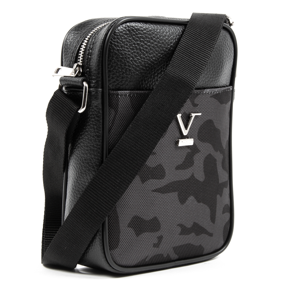 V 1969 Italia Mens Shoulder Bag Black MILITARY
