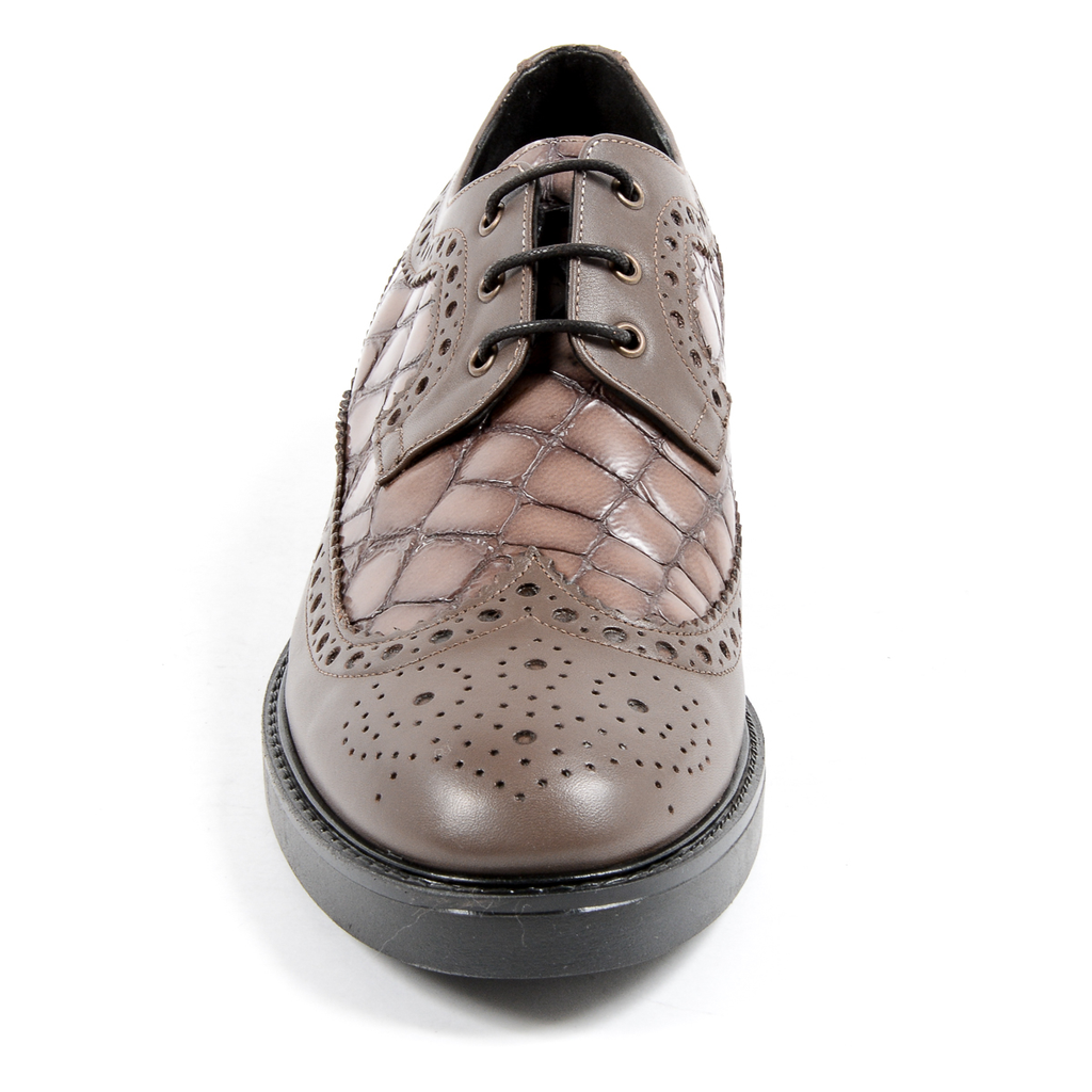 V 1969 Italia - Zapato brogue para mujer, color topo, TRENTO