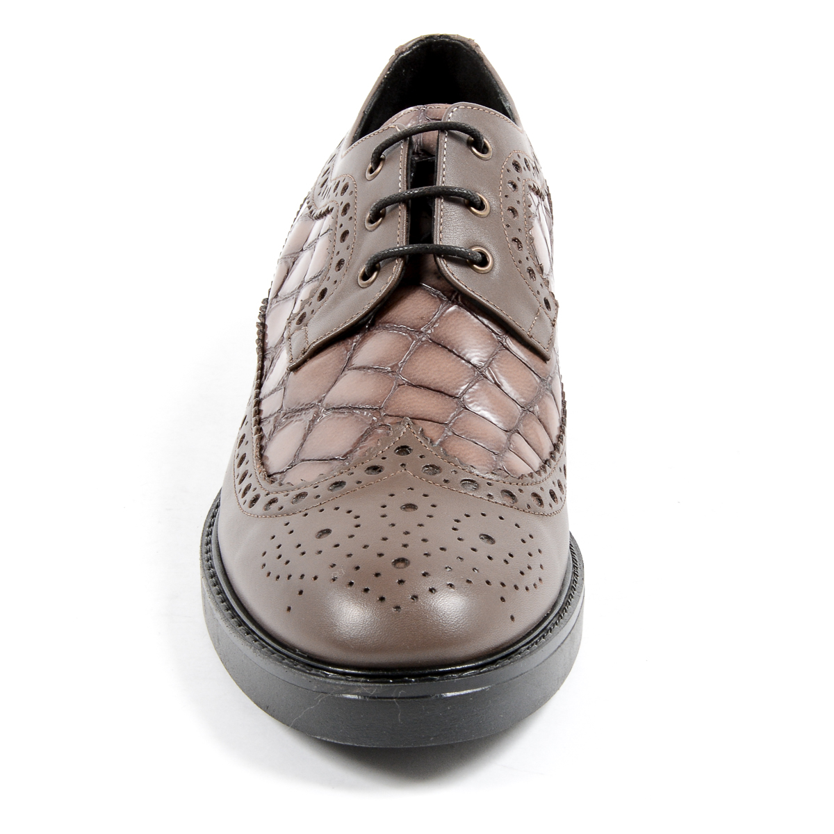 V 1969 Italia - Zapato brogue para mujer, color topo, TRENTO