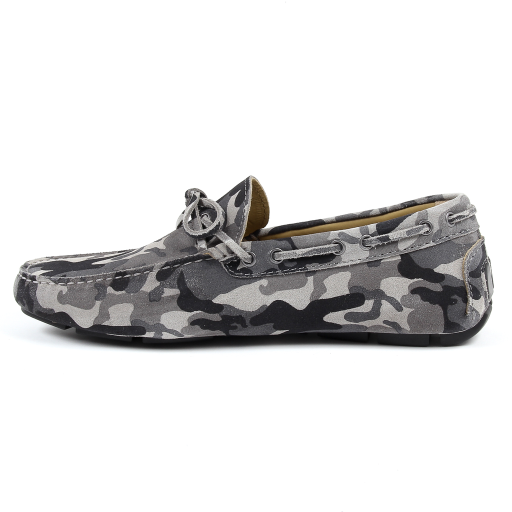Mocasines V 1969 Italia para hombre, color gris, ADAM