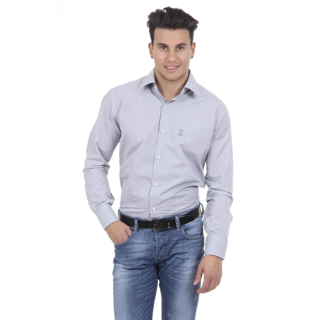 Camisa clásica moderna de corte italiano para hombre V 1969, talla 377, 209