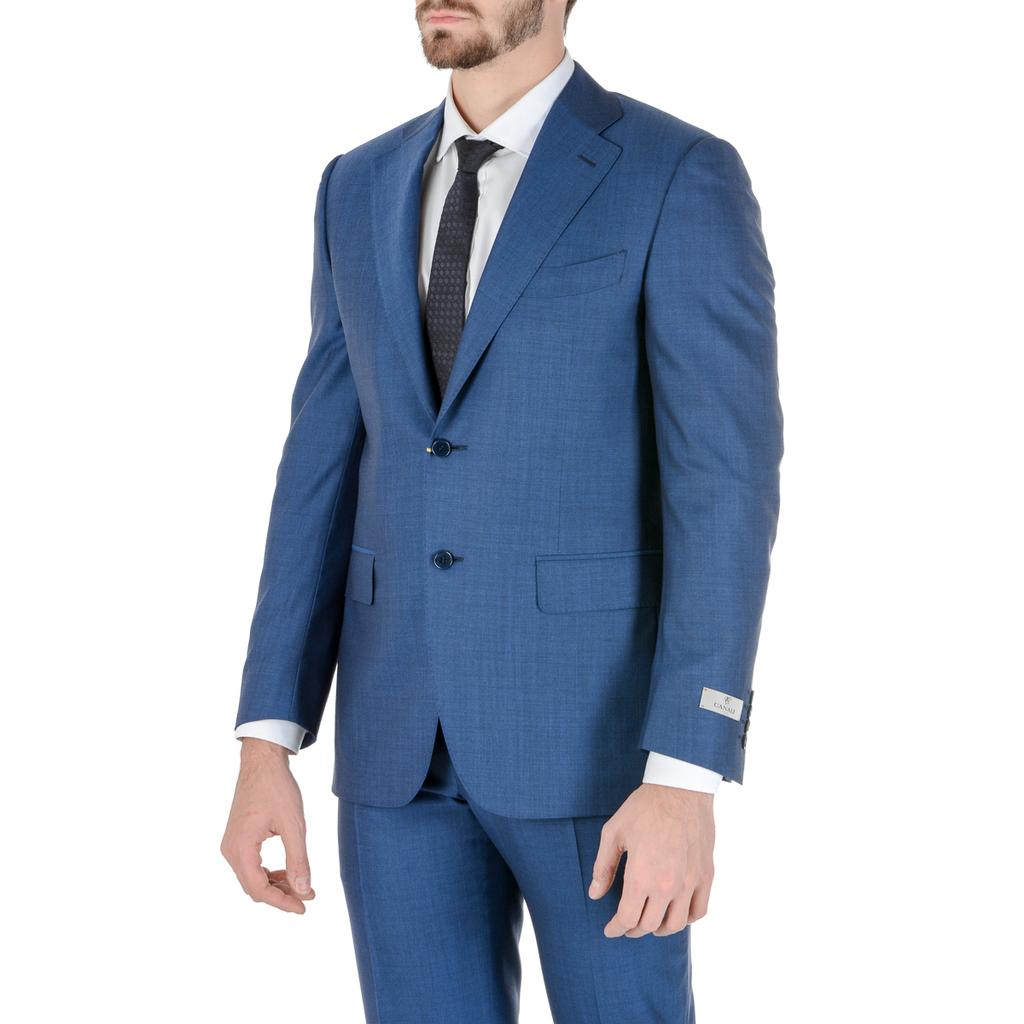 Canali Mens Suit Long Sleeves Blue