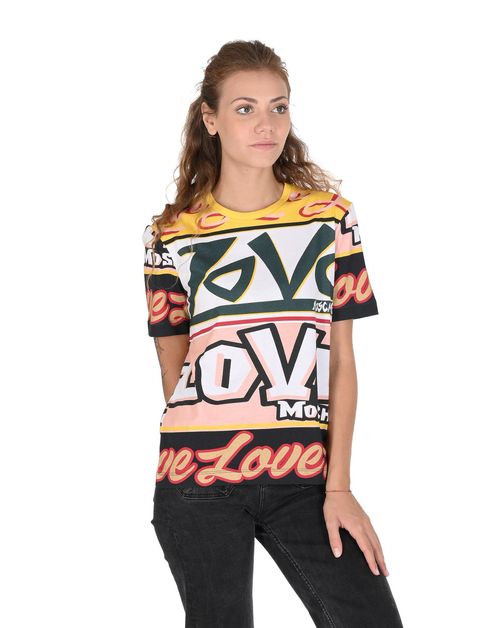 Camiseta de mujer Love Moschino W 4 H06 30 M 3876 4031 MULTILOGHI