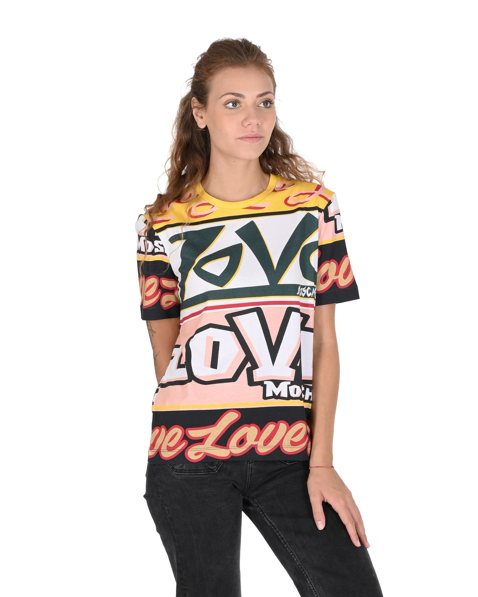Camiseta de mujer Love Moschino W 4 H06 30 M 3876 4031 MULTILOGHI
