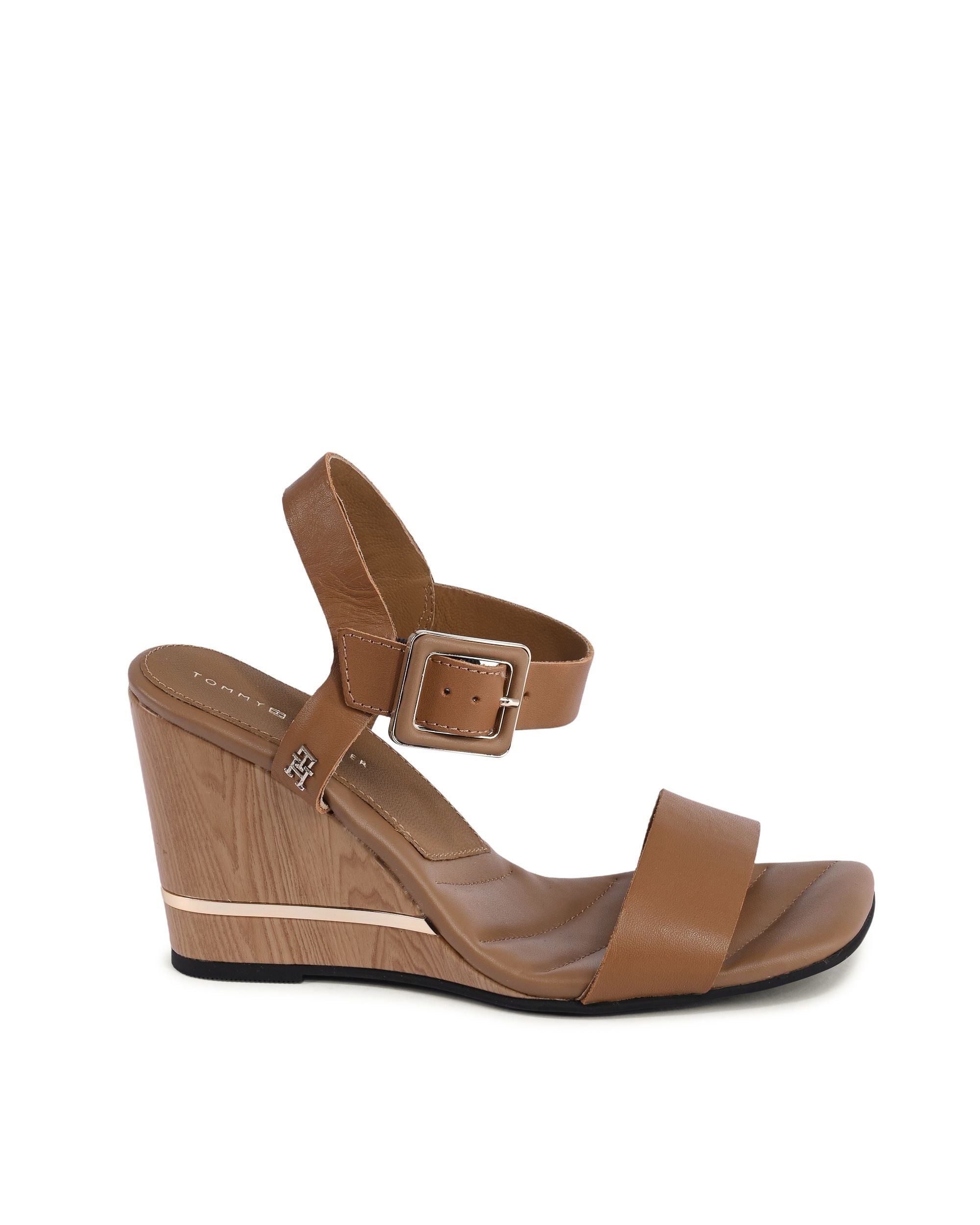 Tommy Hilfiger - Sandalias de cuña para mujer, color marrón, FW0FW07074GU9