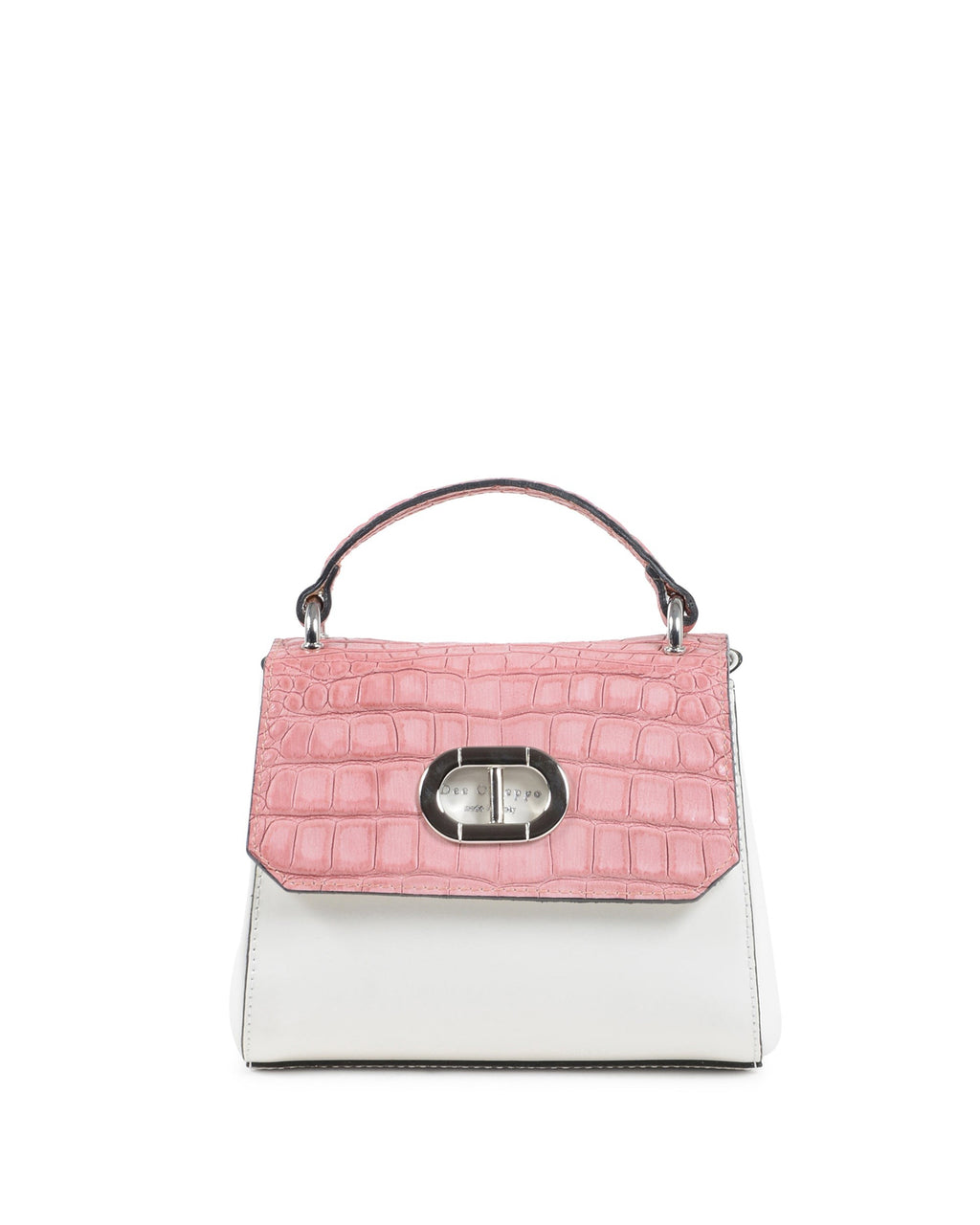 Bolso bandolera pequeño Portofino Cocco - Blanco y rosa