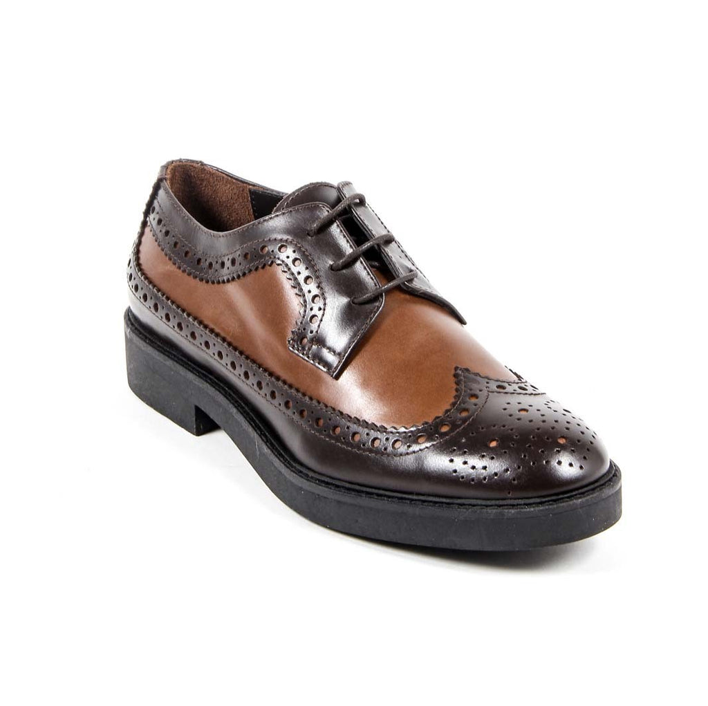 Zapato brogue para mujer V 1969 Italia B1670 VITELLO T. MORO COCCO
