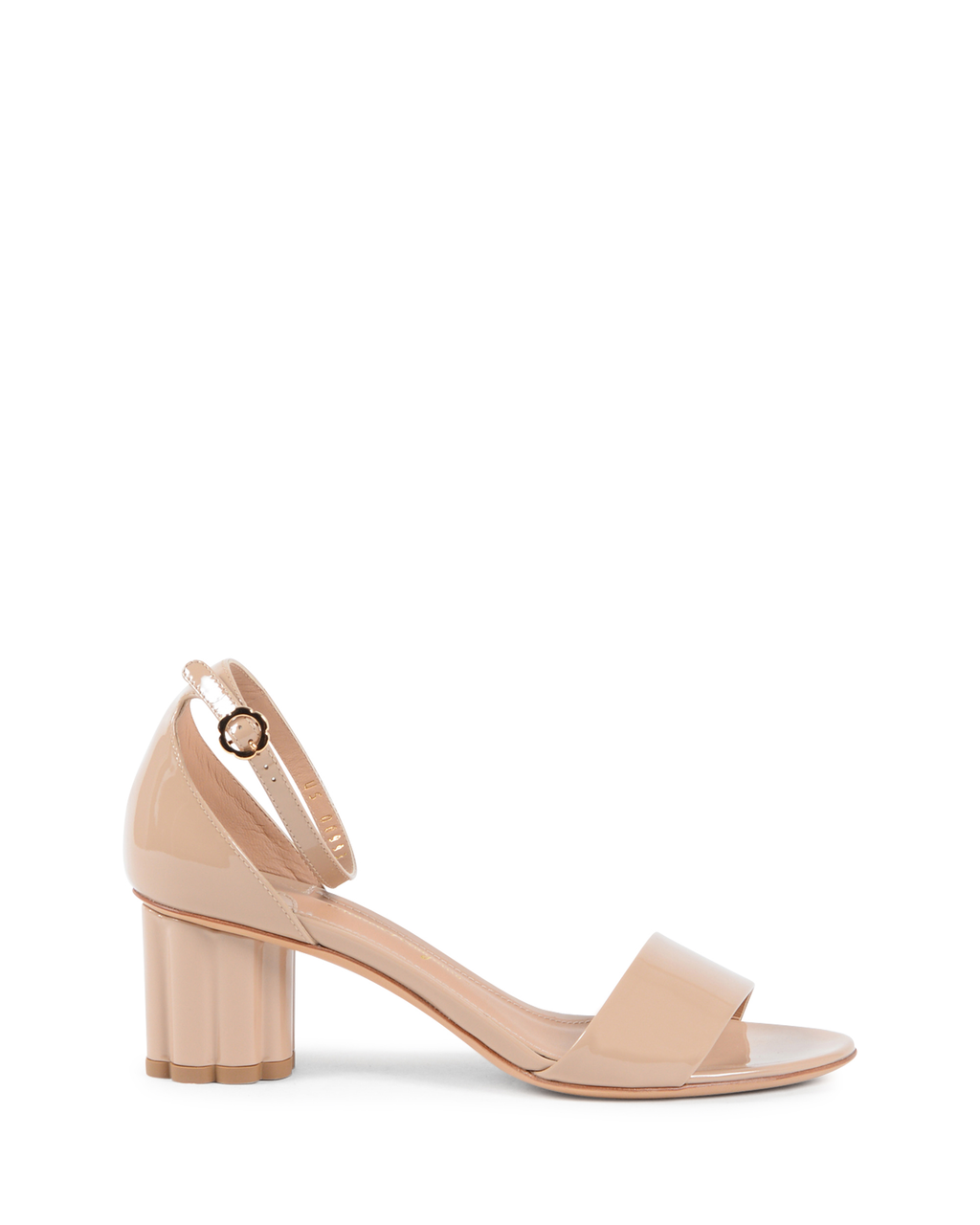 Salvatore Ferragamo Sandalia con correa al tobillo para mujer Beige ERACLEA