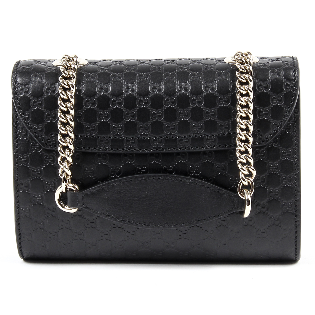 Gucci Womens Handbag GG Guccissima Black 449636 1000
