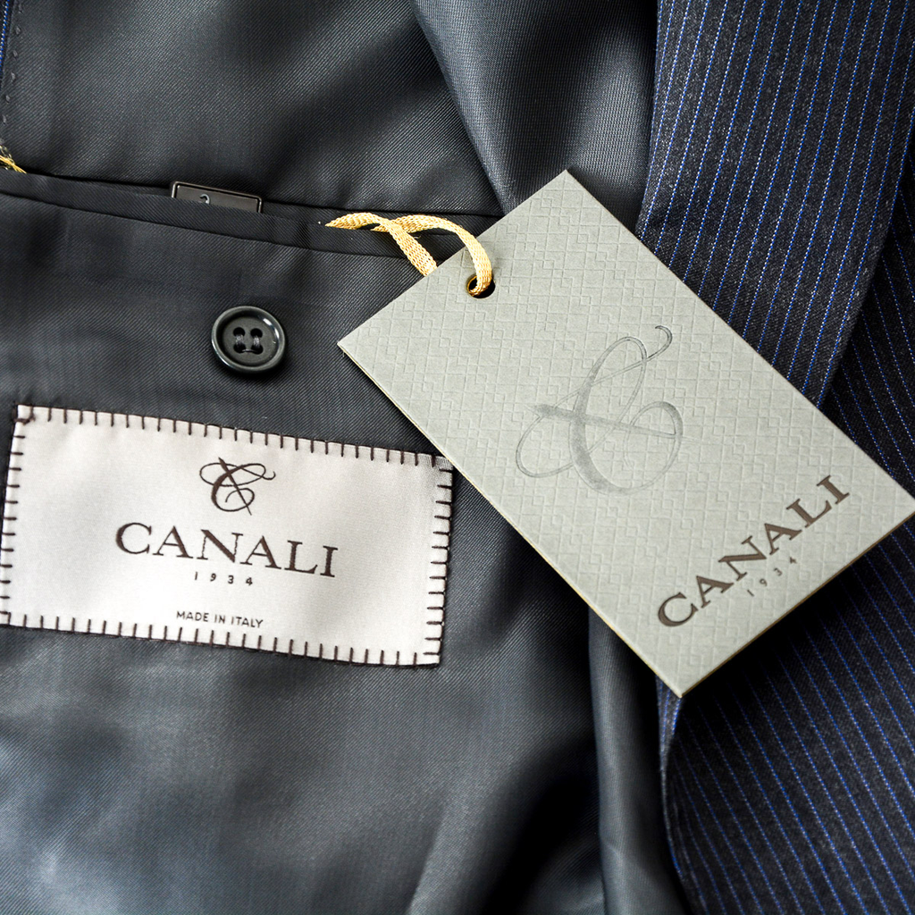 Canali Mens Suit Long Sleeves Dark Grey