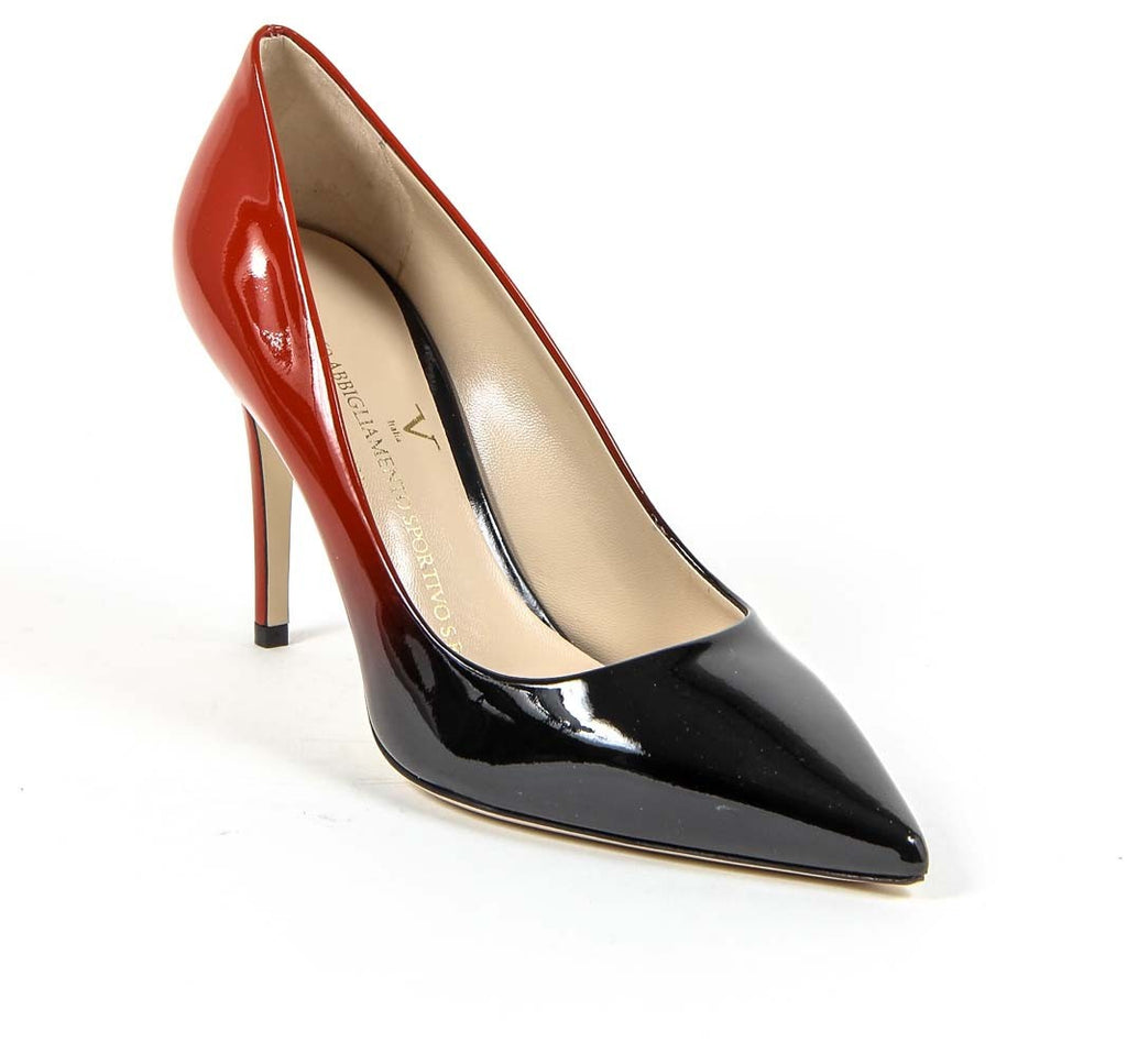 Zapatos de tacón para mujer V 1969 Italia 3104091 VERN. SFUMATO NERO-ROSSO