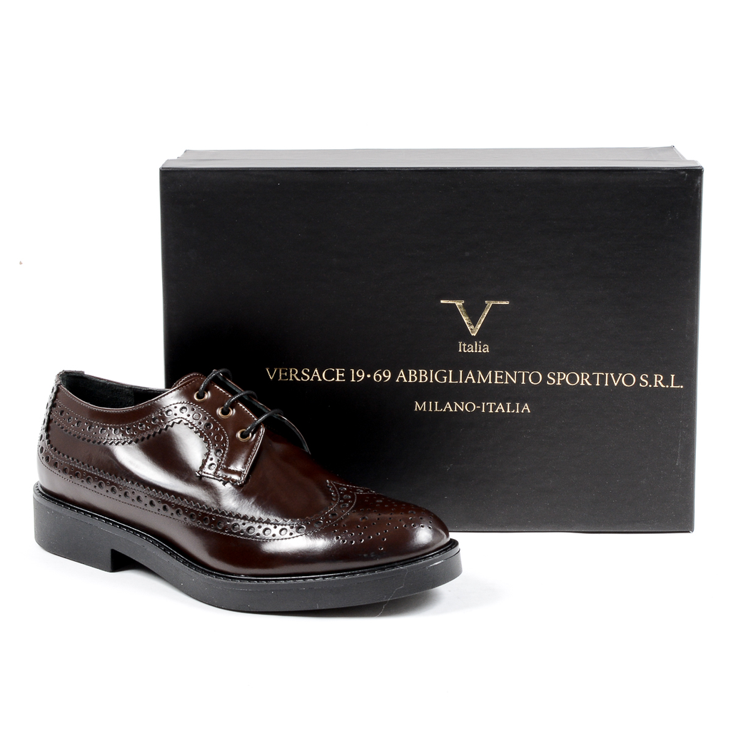 V 1969 Italia Zapato Brogue para Mujer Burdeos TRENTO