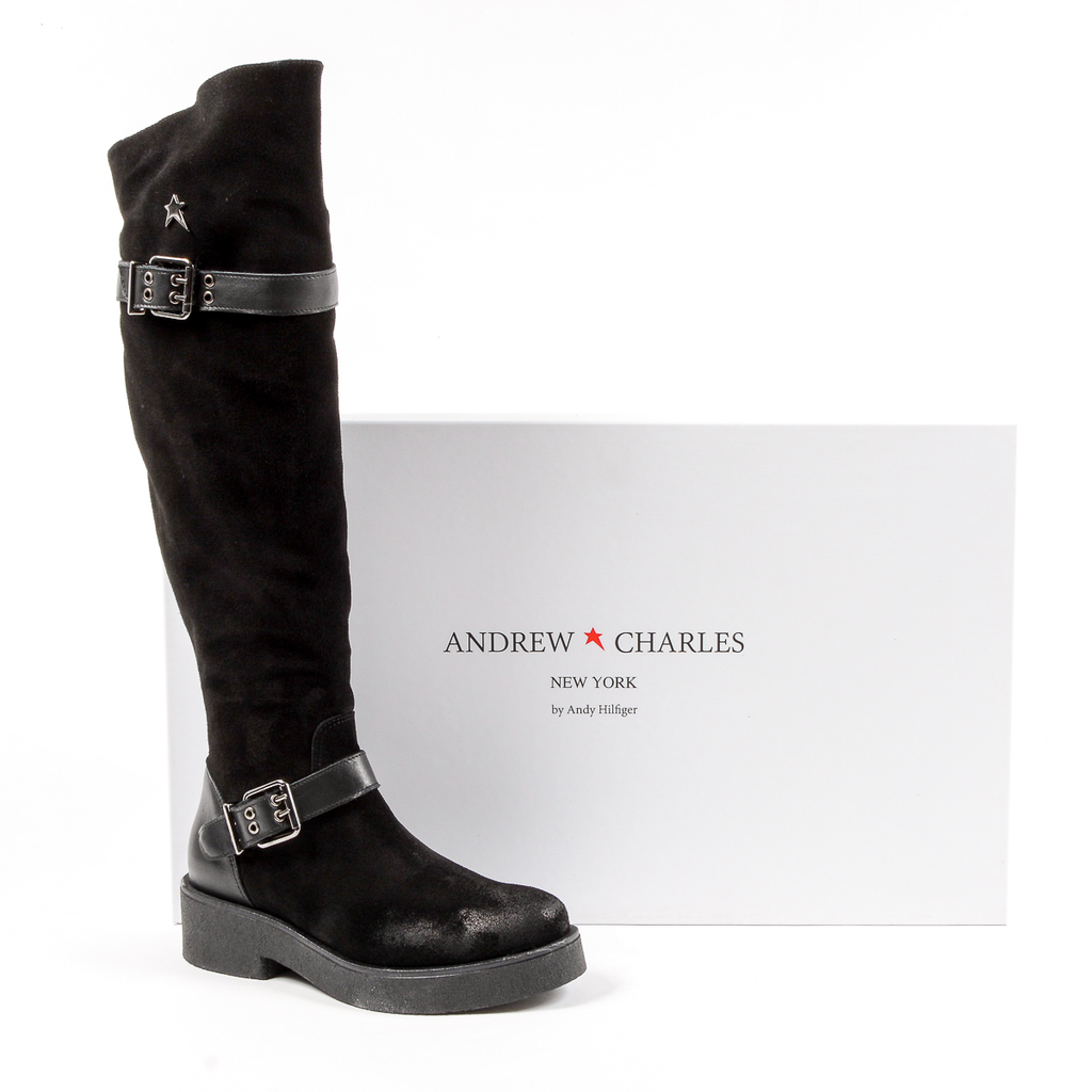 Andrew Charles Womens High Boot Black ALANIS