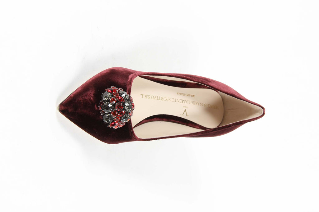 V 1969 Italia Zapatos de salón para mujer 3106153 VELLUTO 391 BURDEOS