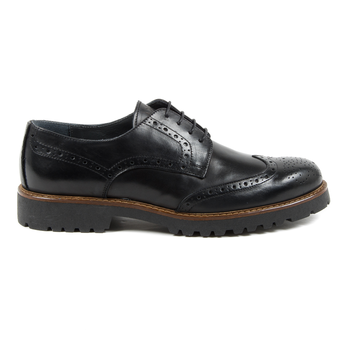 Zapatos brogue negros para hombre de Andrew Charles EDWIN