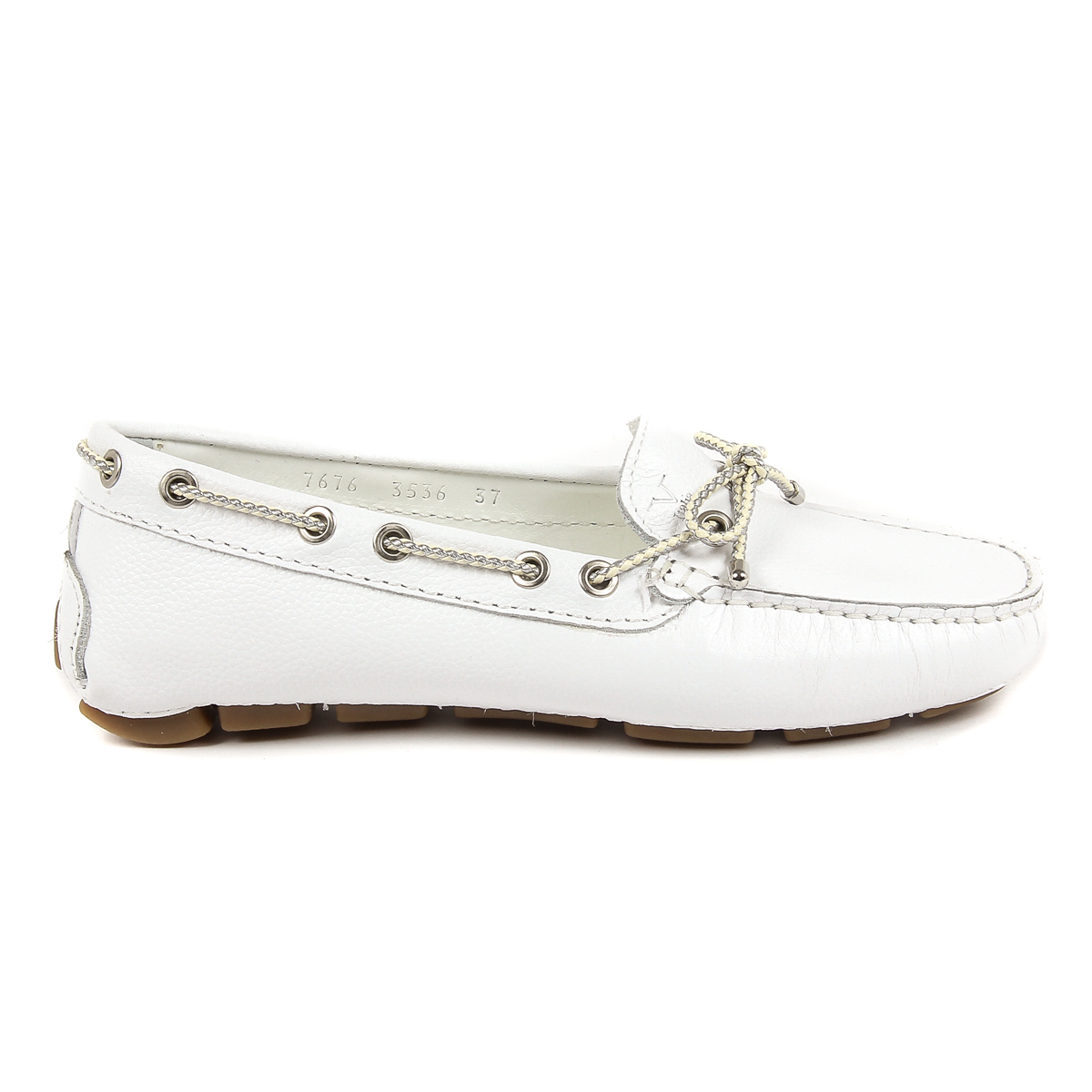 Mocasín V 1969 Italia para mujer blanco EMILIA