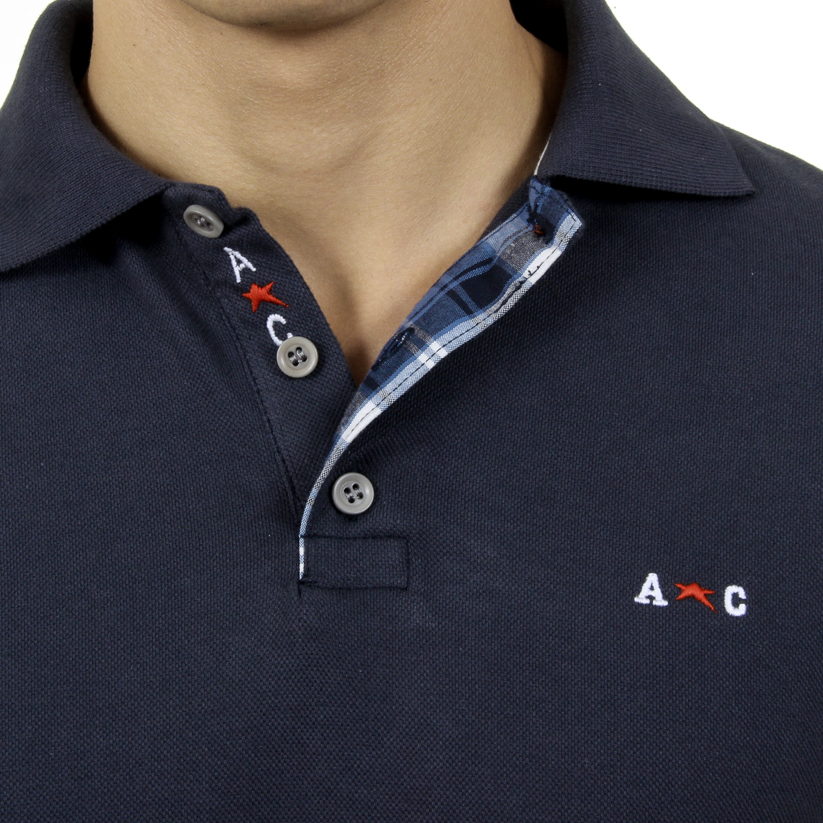 Polo Andrew Charles para hombre de manga corta azul oscuro SEMELO