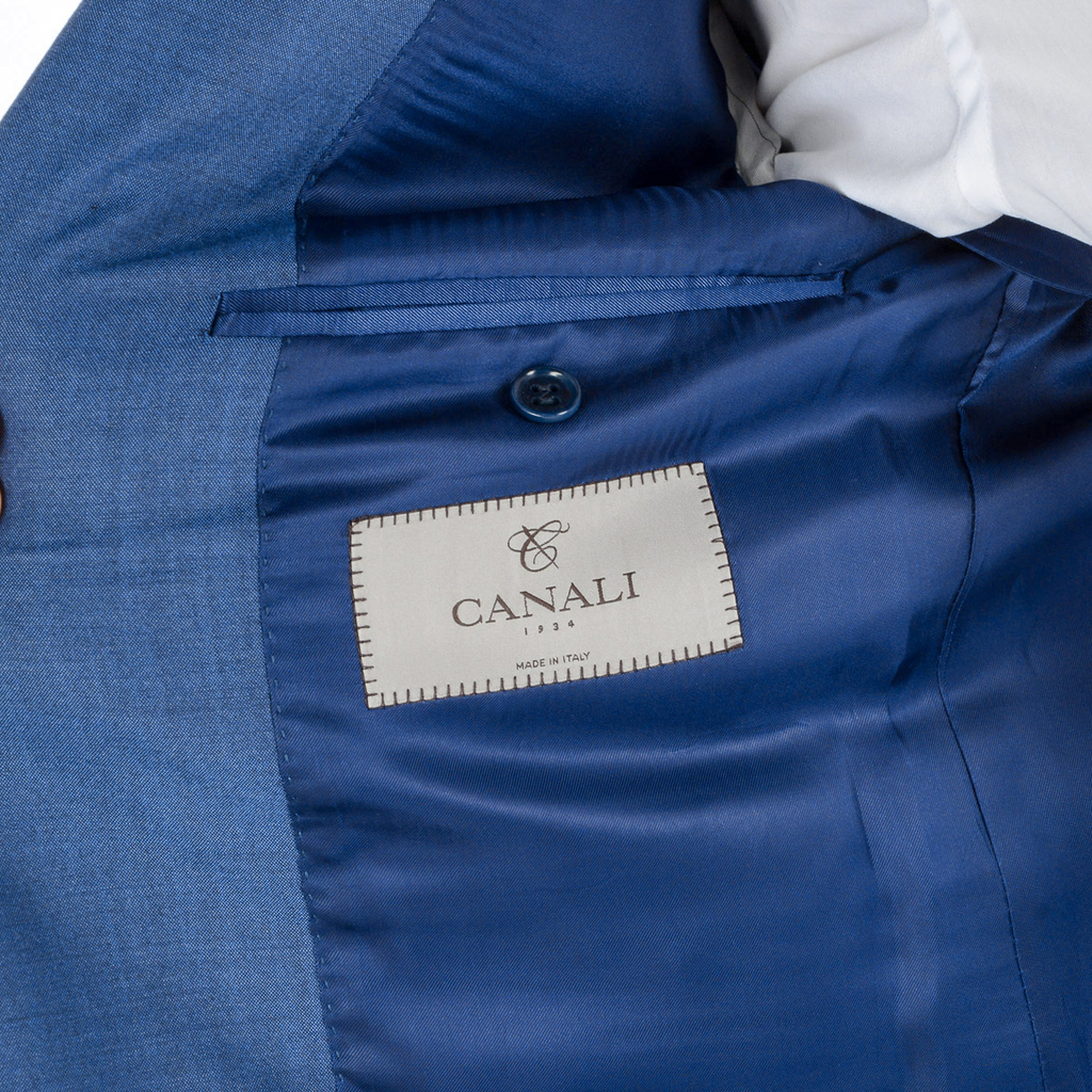 Canali Mens Suit Long Sleeves Blue