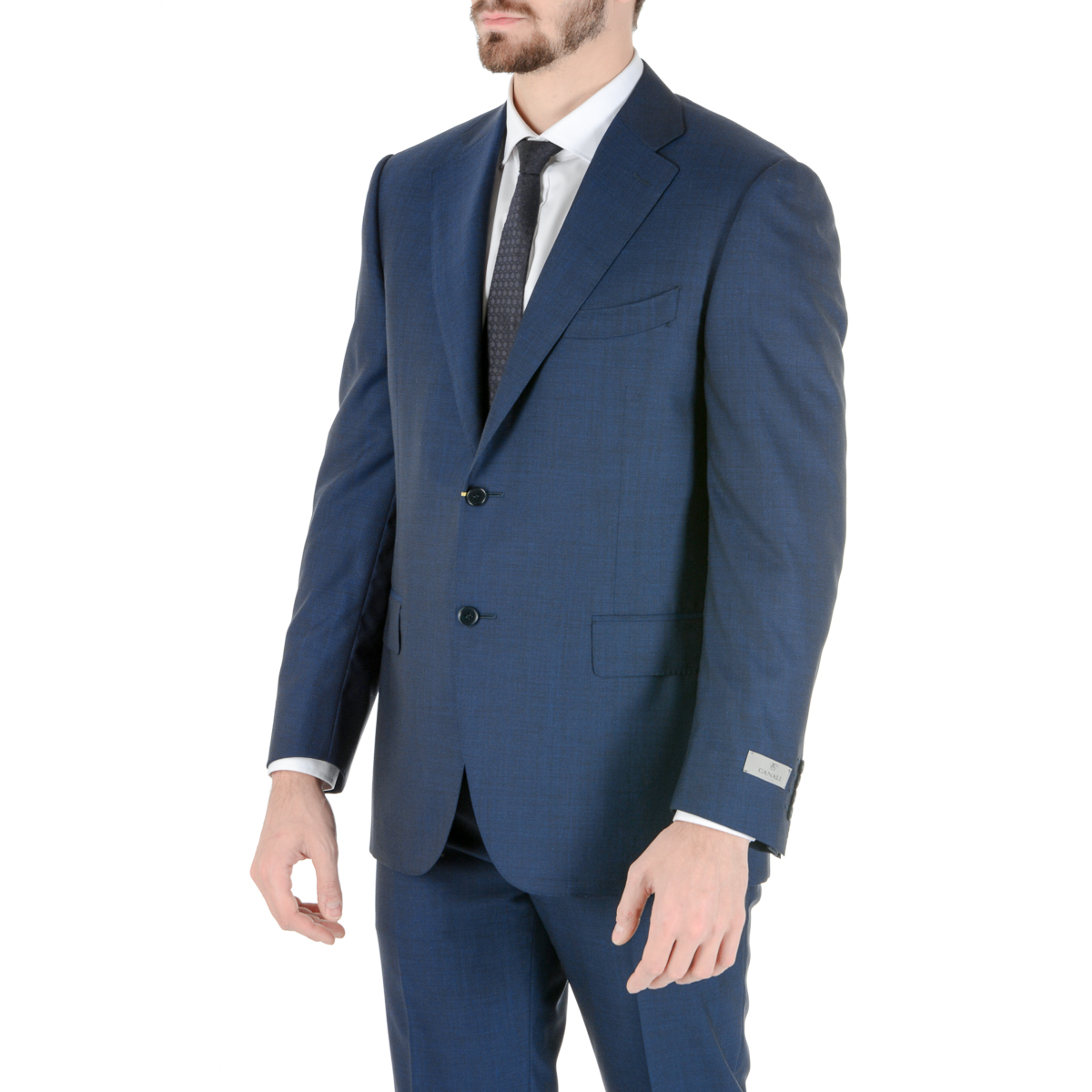 Traje Canali para hombre de manga larga azul