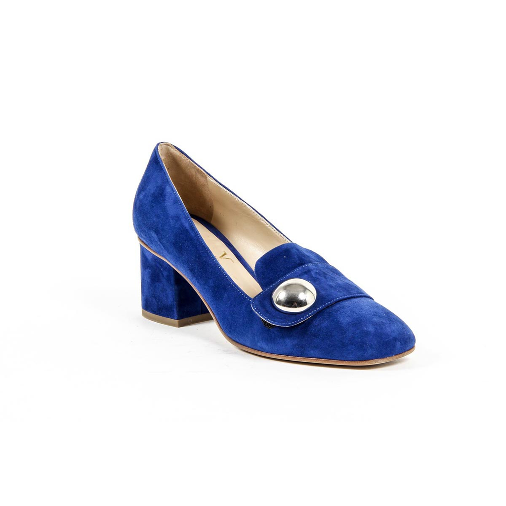 Zapatos de salón para mujer V 1969 Italia 312113 CAMOSCIO COBALTO