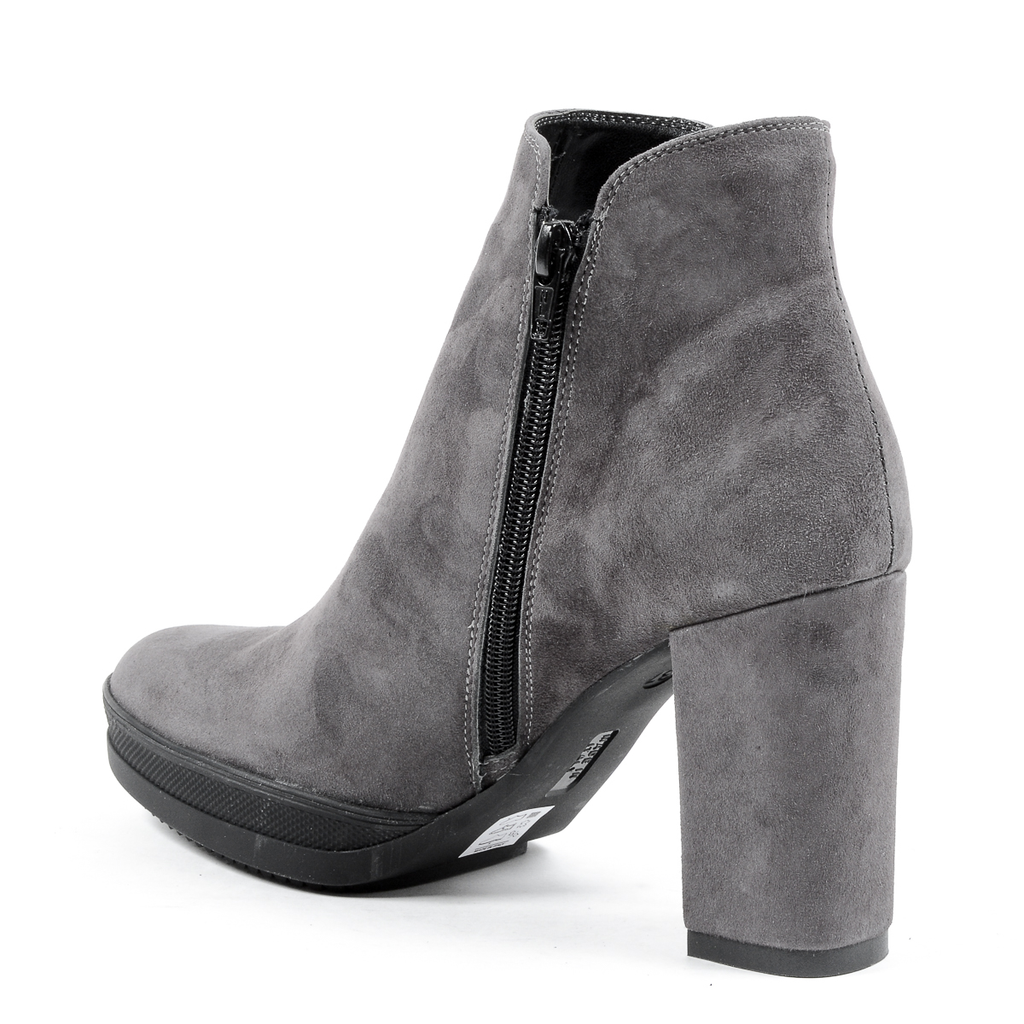 Andrew Charles Womens Heeled Ankle Boot Grey SHERYL