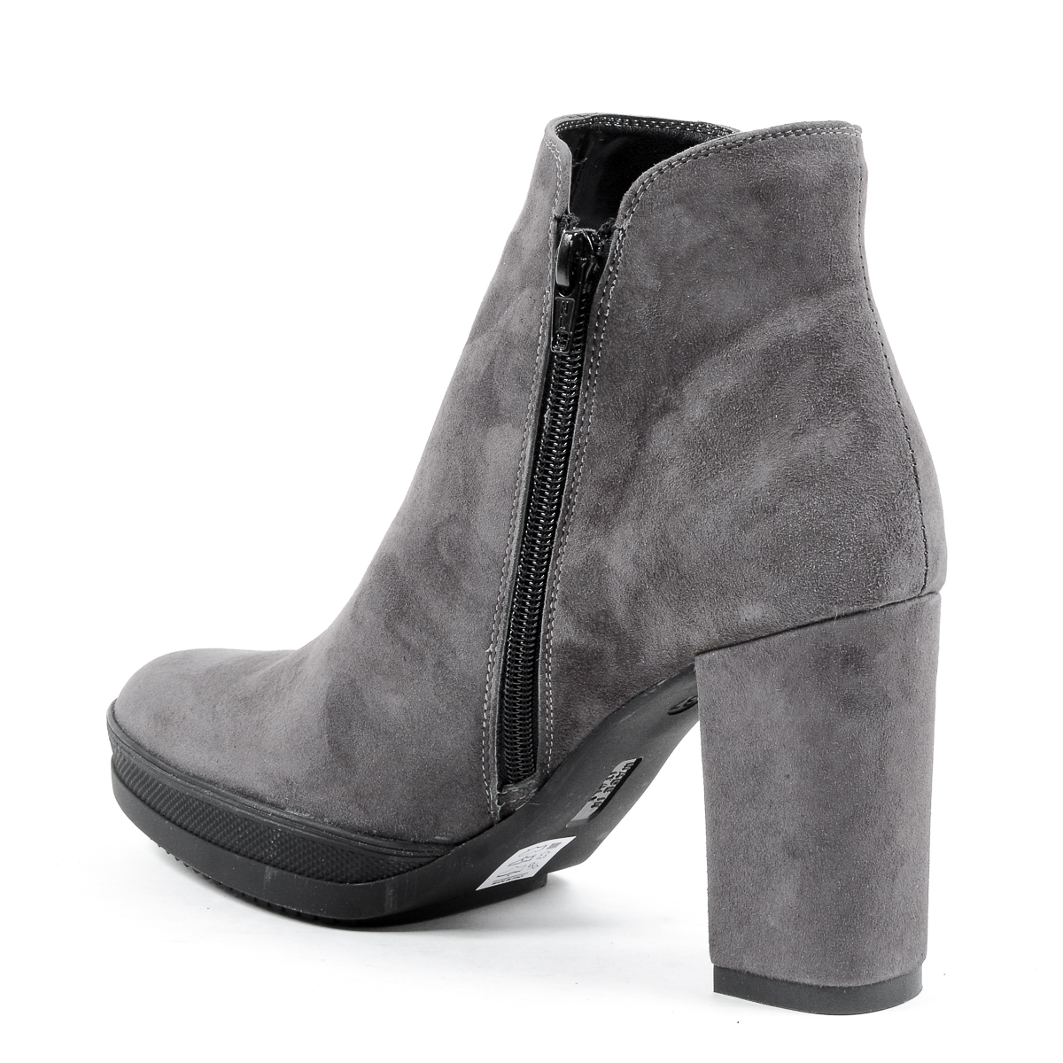Andrew Charles Womens Heeled Ankle Boot Grey SHERYL