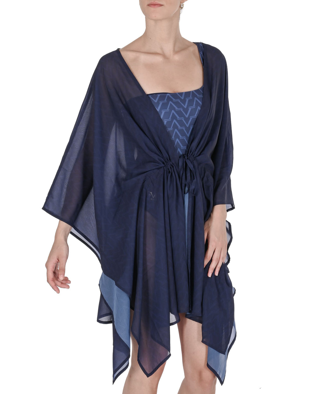 19V69 Italia Womens Swimwear Chiffon Caftan VSC1WCU03 NAVY