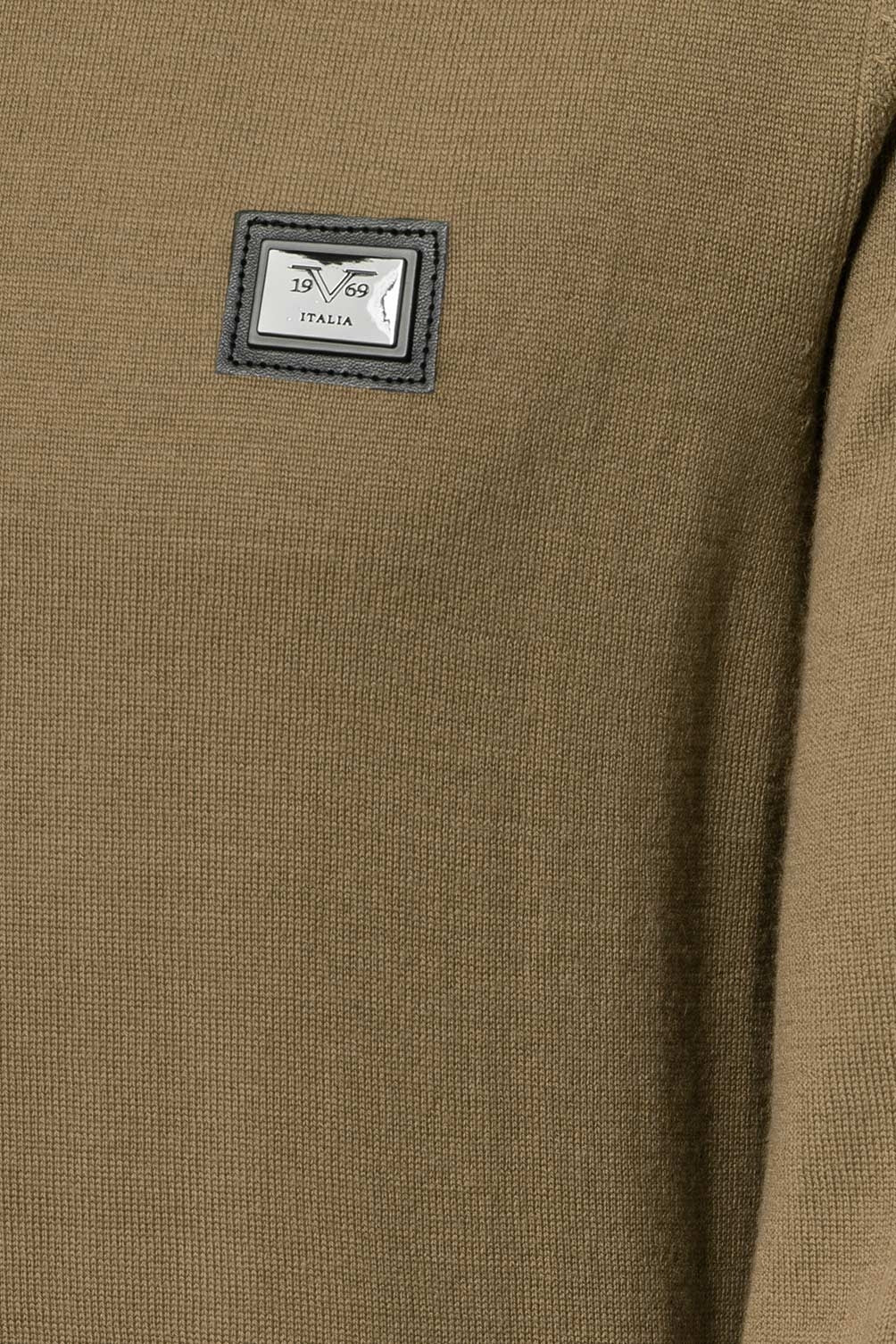 19V69 Italia Suéter para hombre oliva MARCEL OLIVE