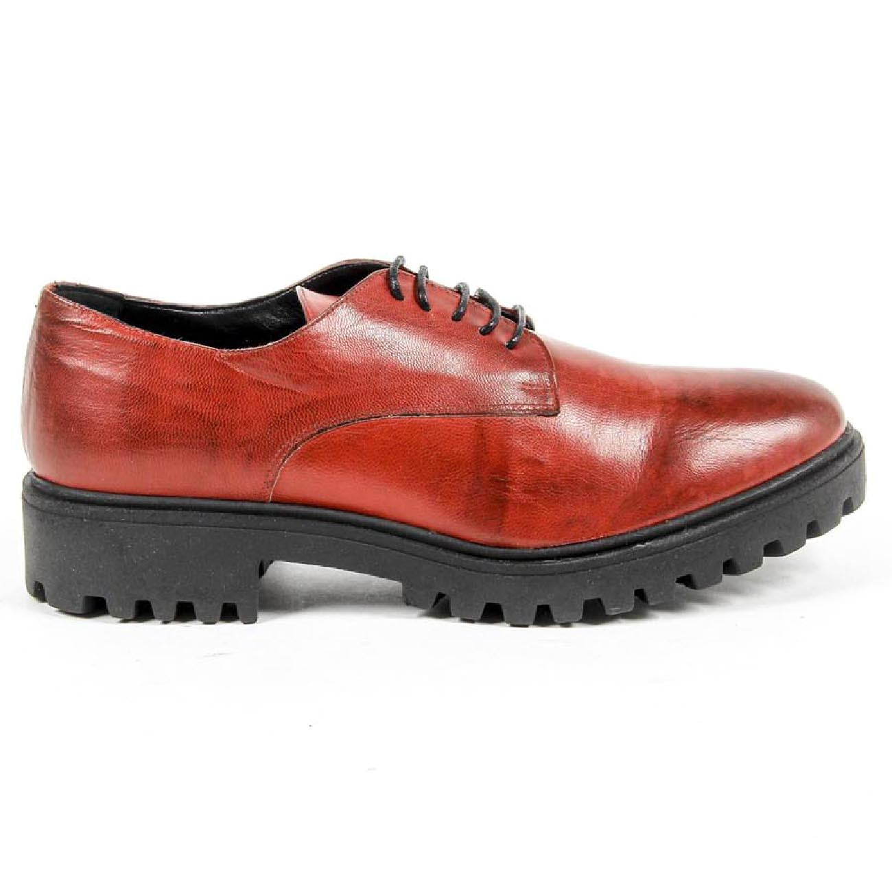 V 1969 Italia Zapato con cordones para mujer C01 VITELLO ROSSO