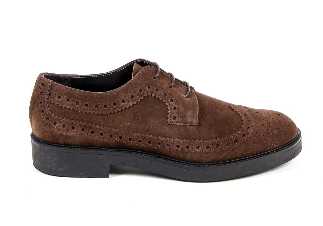 V 1969 Italia Zapato Brogue para Mujer B1670 TERCIOPELO MARRÓN