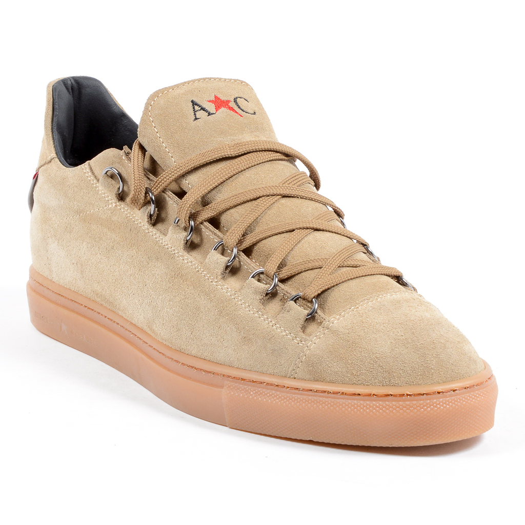 Andrew Charles Mens Sneaker Beige PRINCE